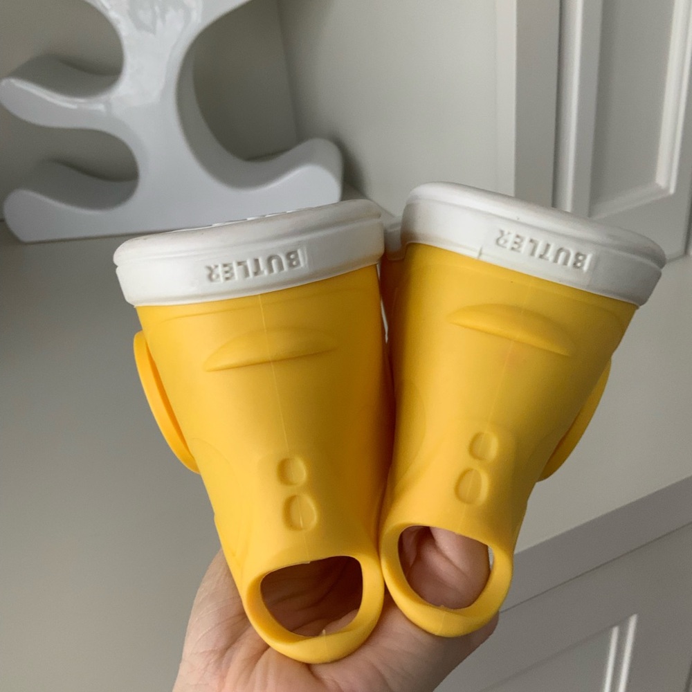 BUTLER Rockhopper Overshoe Kids Rubber Waterproof All Weather Yellow Size 5 6 7 - Picture 6 of 15